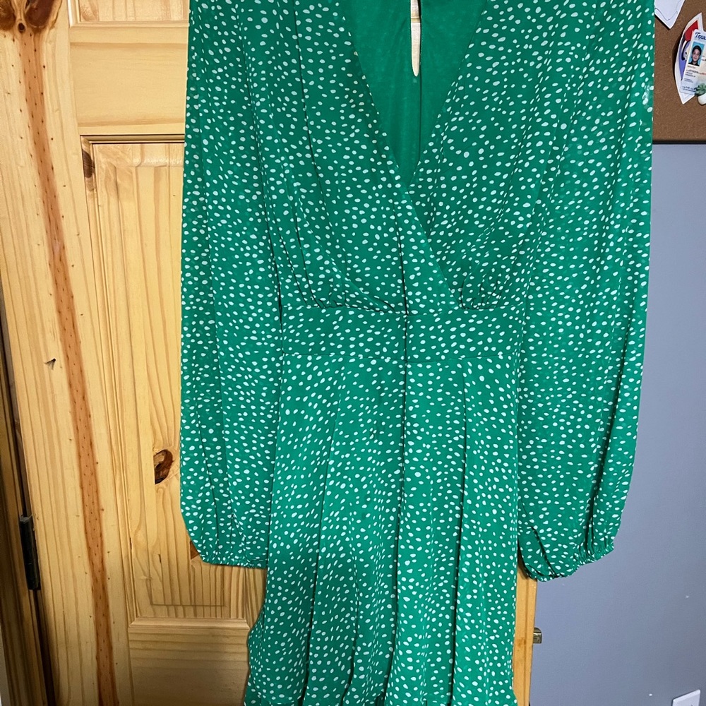 Green Spring Dress- Large - Picture 3 of 3